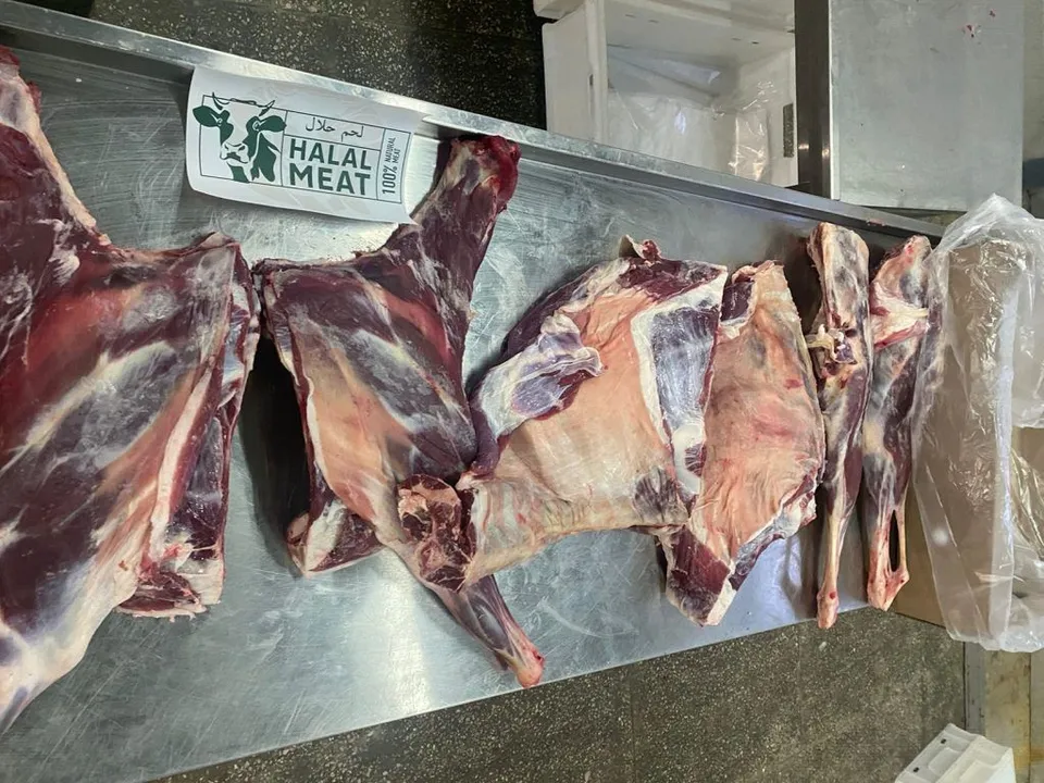 Halal meat carcasses